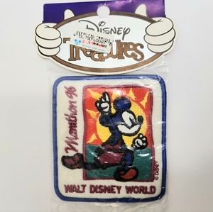 NEW RARE VTG 1996 Walt Disney World Marathon Iron On Patch Mickey NOS NIB